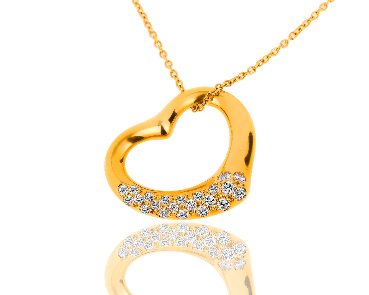 Золотая подвеска с бриллиантами 0.35ct Tiffany&Co 180119/4