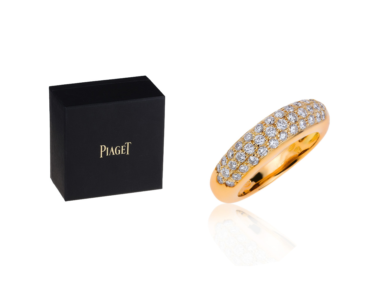 Оригинальное золотое кольцо с бриллиантами 0.75ct Piaget