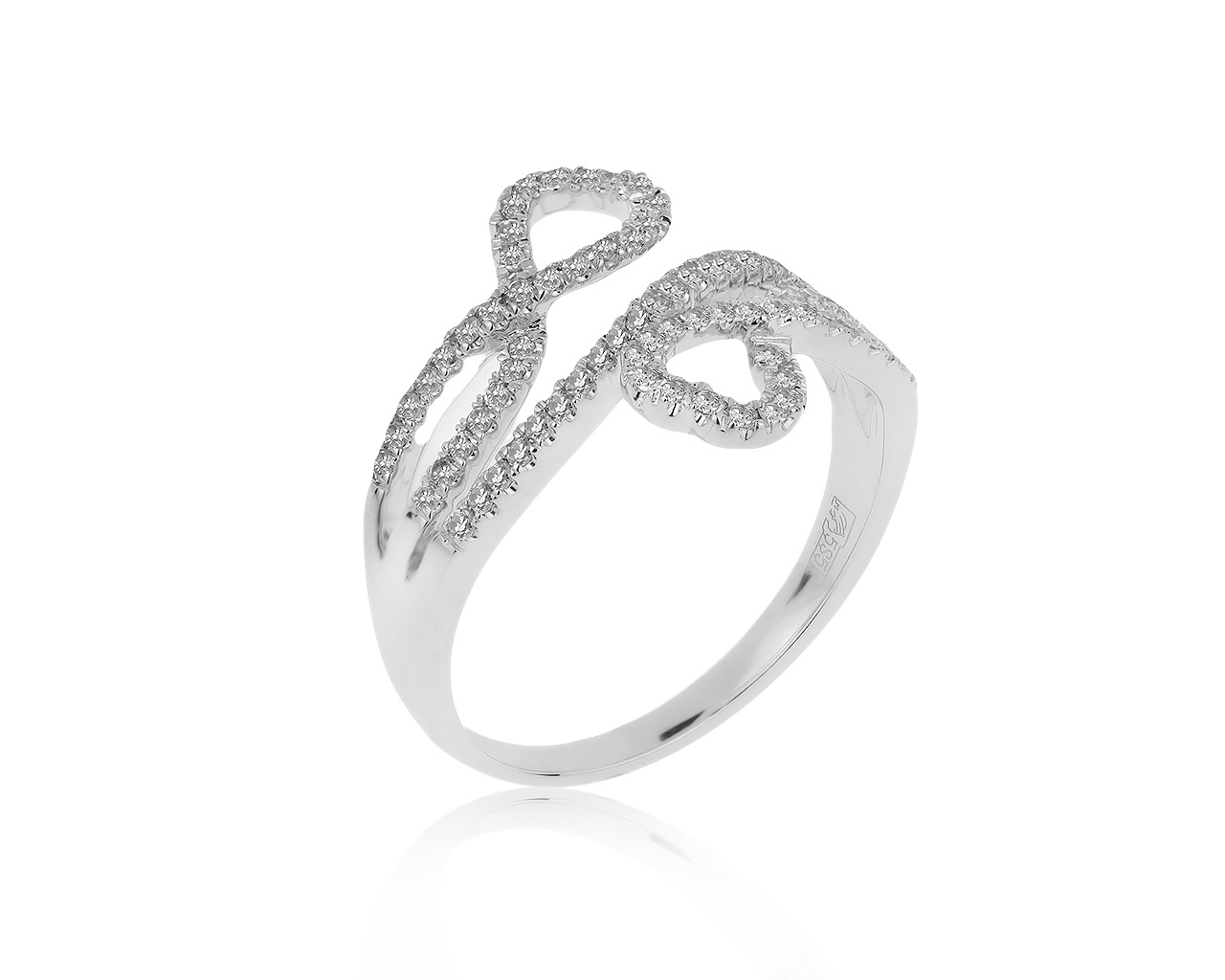 Стильное золотое кольцо с бриллиантами 0.50ct 050320/7 Стильное золотое кольцо с бриллиантами 0.50ct 050320/7