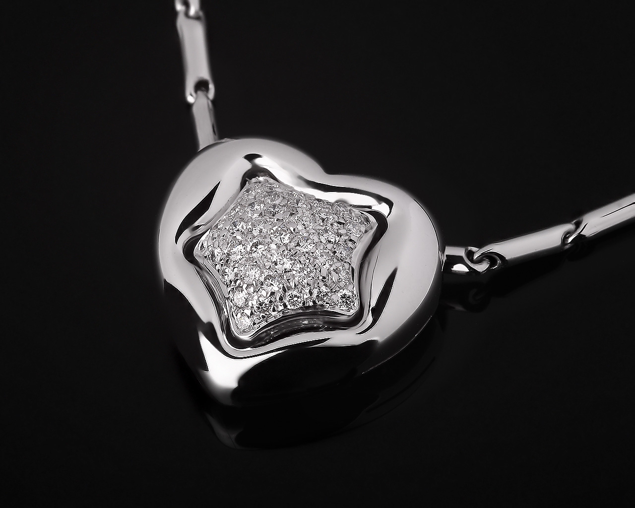Золотая подвеска-сердце с бриллиантами 0.50ct Chimento 161017/3