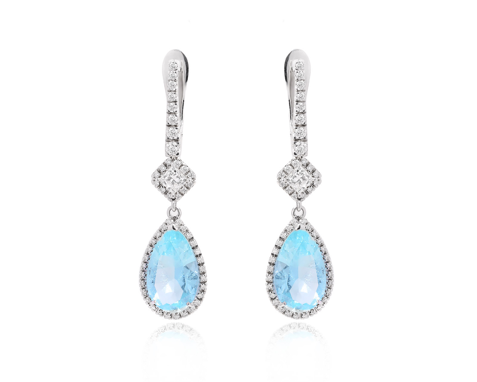 Оригинальные золотые серьги с аквамаринами 7.43ct Constantin Artmayer 181225/КМ297