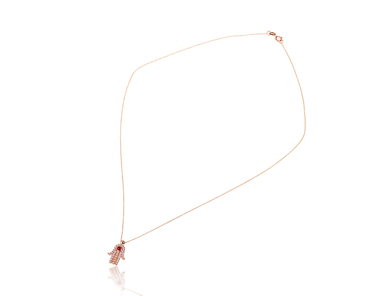 Нарядный золотой кулон с бриллиантами 0.30ct