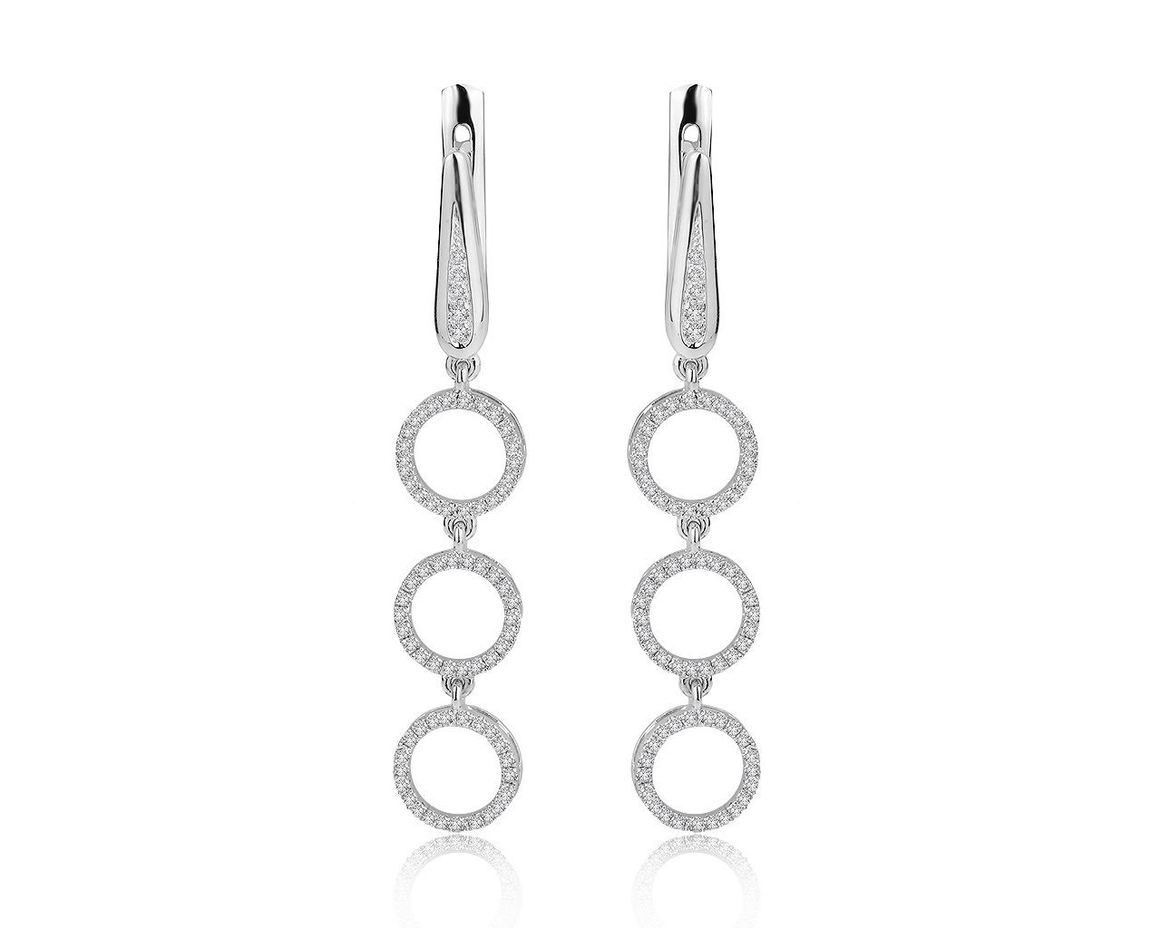 Эстетичные золотые серьги с бриллиантами 0.55ct 250920/6