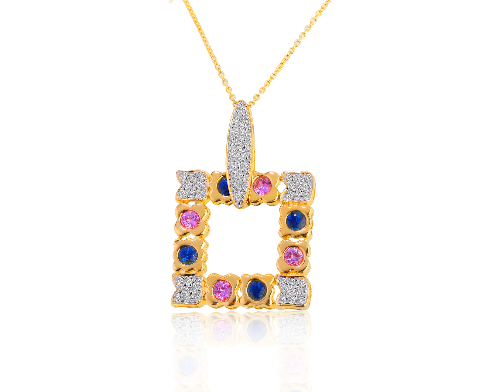 Удивительный золотой кулон с сапфирами 1.21ct 270821/24 Удивительный золотой кулон с сапфирами 1.21ct 270821/24
