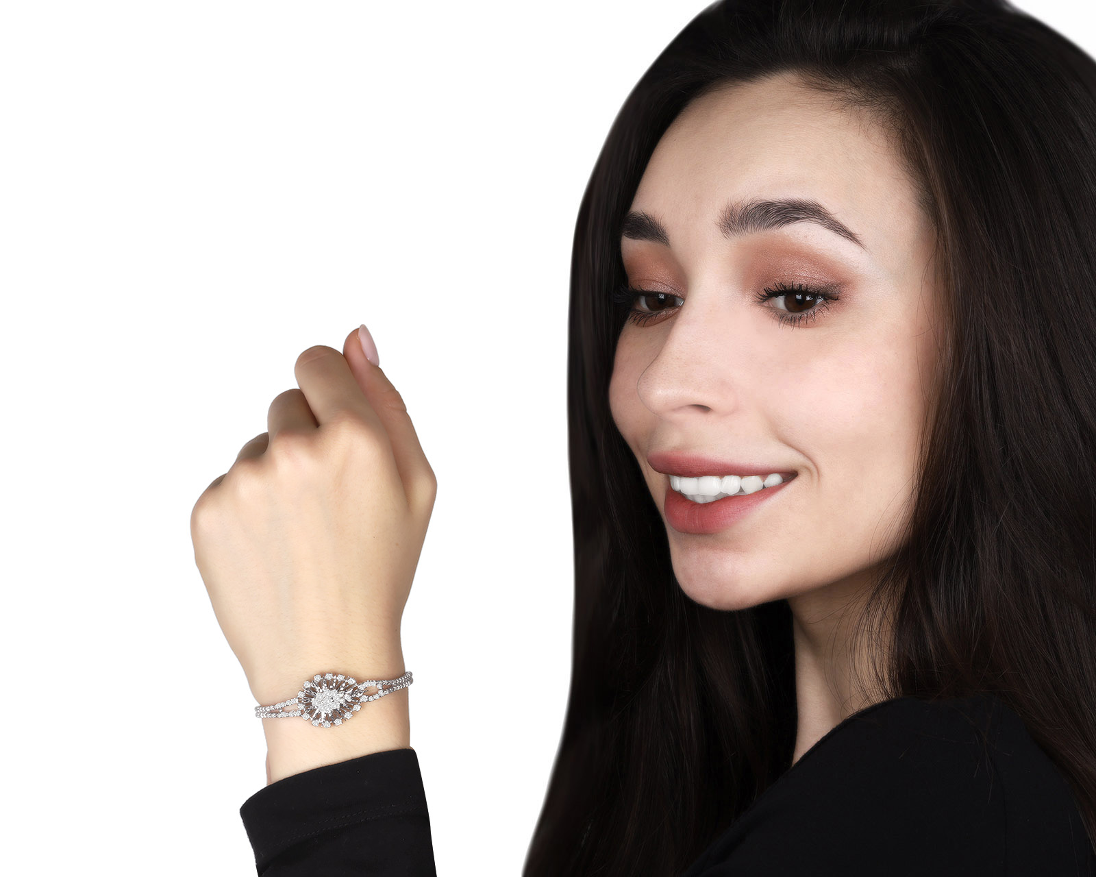 Золотой браслет с бриллиантами 1.16ct