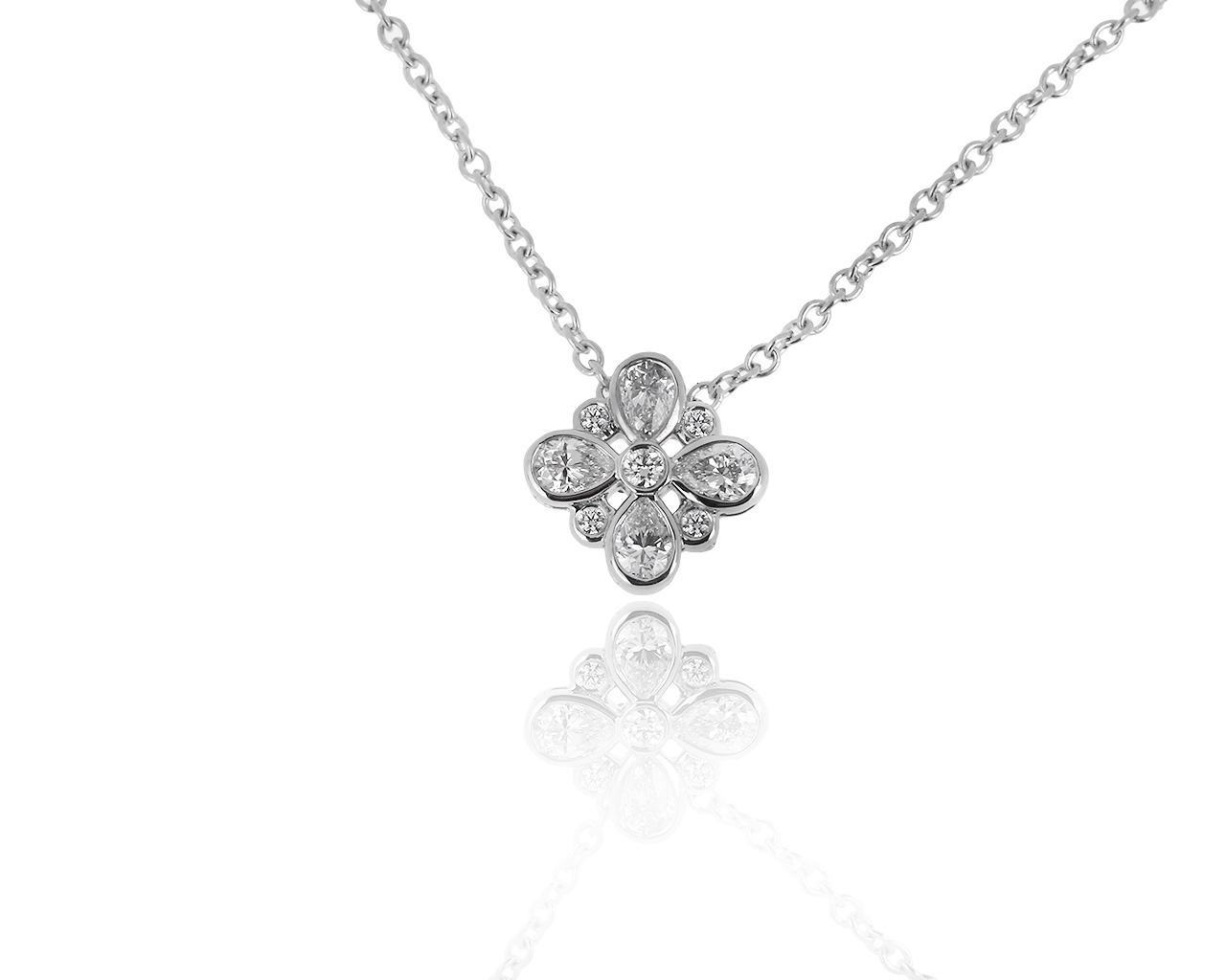 Оригинальный платиновый кулон с бриллиантами 0.22ct Tiffany&Co 110919/7