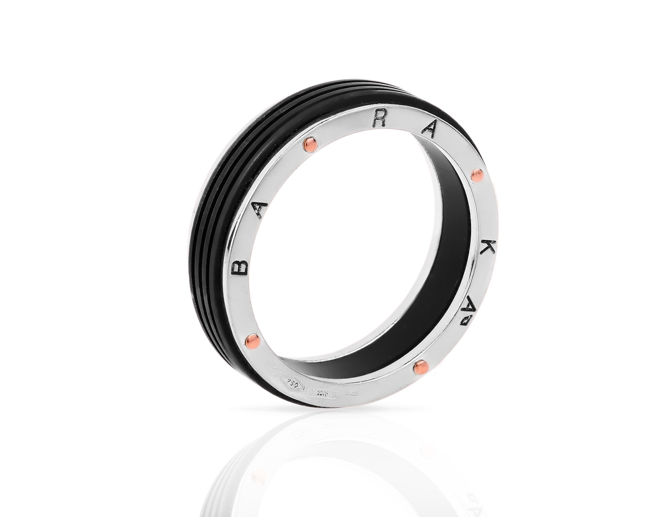 Оригинальное золотое кольцо с черной вставкой Baraka 290118/1