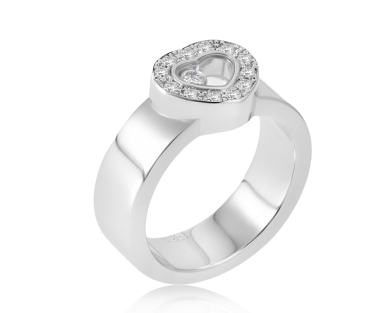 Оригинальное золотое кольцо с бриллиантами 0.29ct Chopard Happy Hearts 271120/8