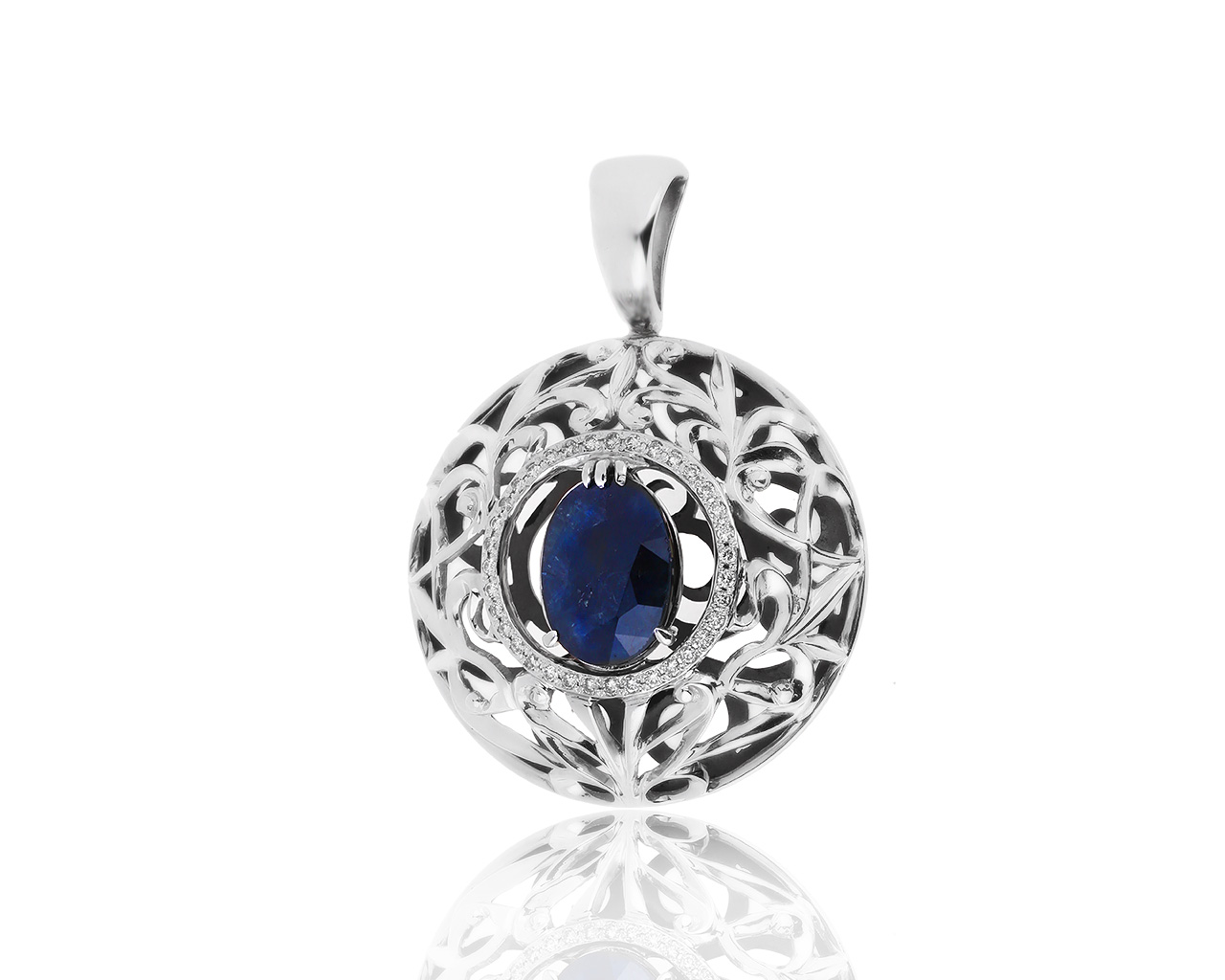 Модный золотой кулон с сапфиром 8.01ct 081018/11