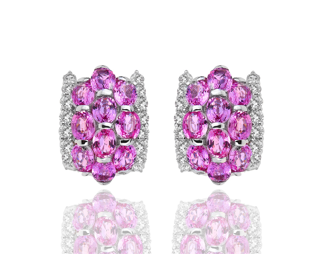 Оригинальные золотые серьги с бриллиантами 1.05ct и сапфирами 6.40ct Adler 220319/9