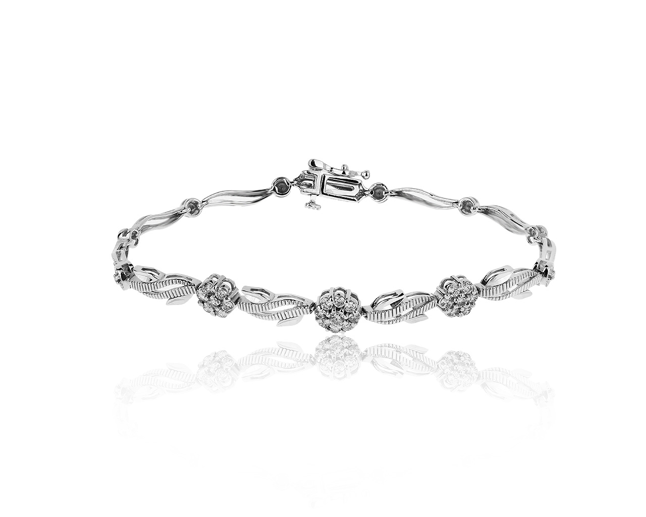 Притягательный золотой браслет с бриллиантами 0.59ct 160819/8