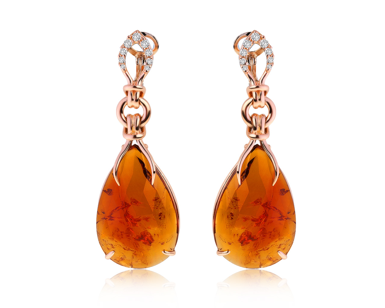 Оригинальные золотые серьги с янтарем 7.65ct Giovanni Ferraris 140221/6 Оригинальные золотые серьги с янтарем 7.65ct Giovanni Ferraris 140221/6