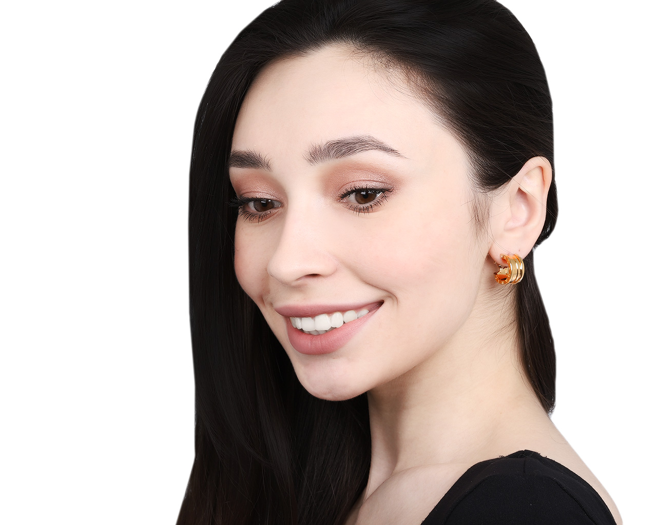 Оригинальные золотые серьги Bvlgari B.Zero1