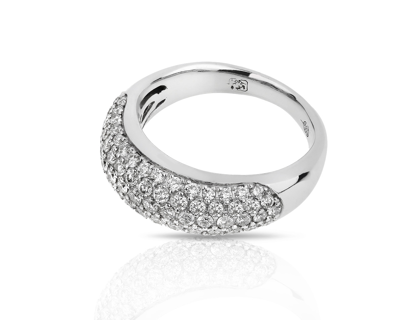 Роскошное золотое кольцо с бриллиантами 1.10ct