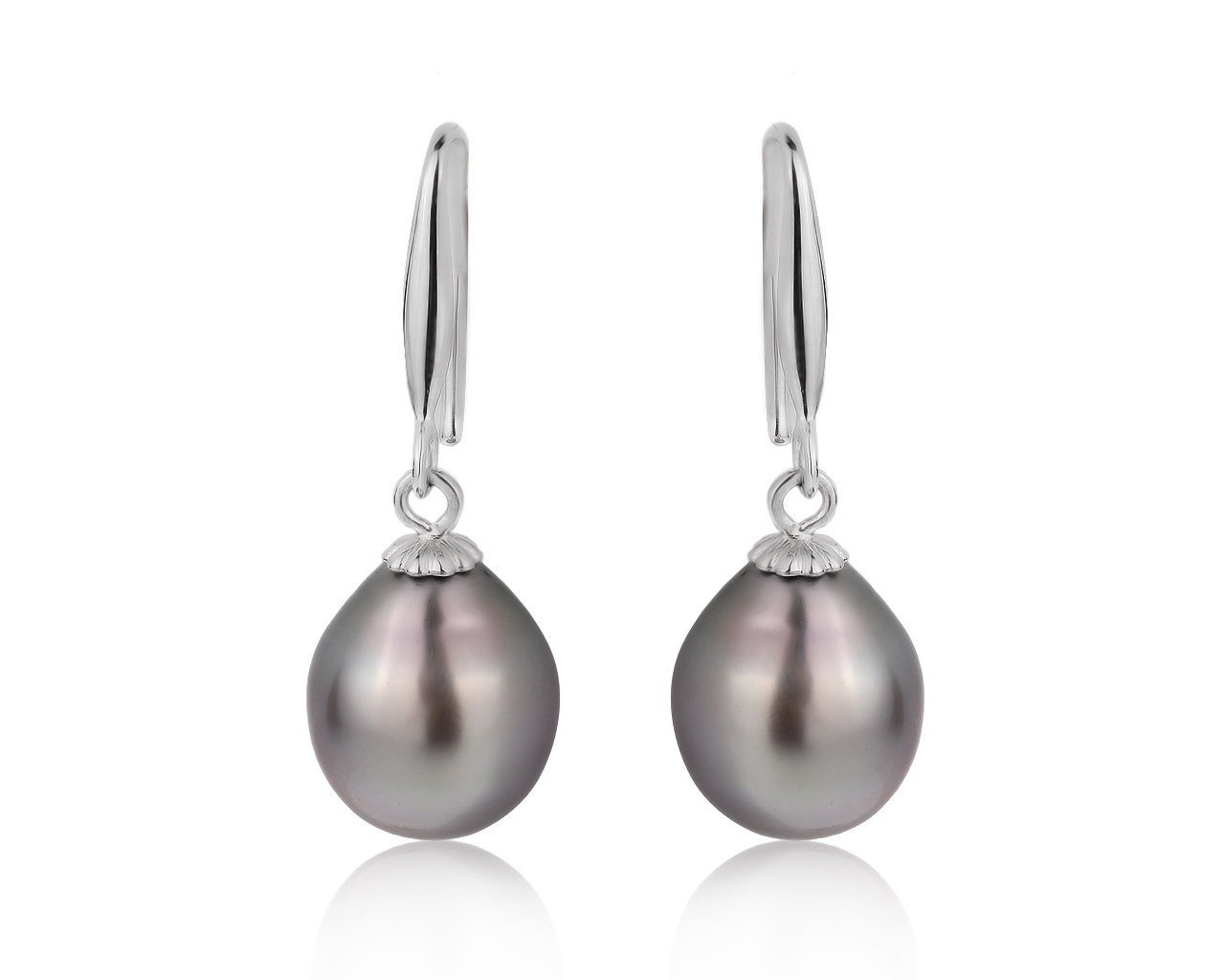 Великолепные золотые серьги с жемчугом 9.80*8.80 мм 100220/2