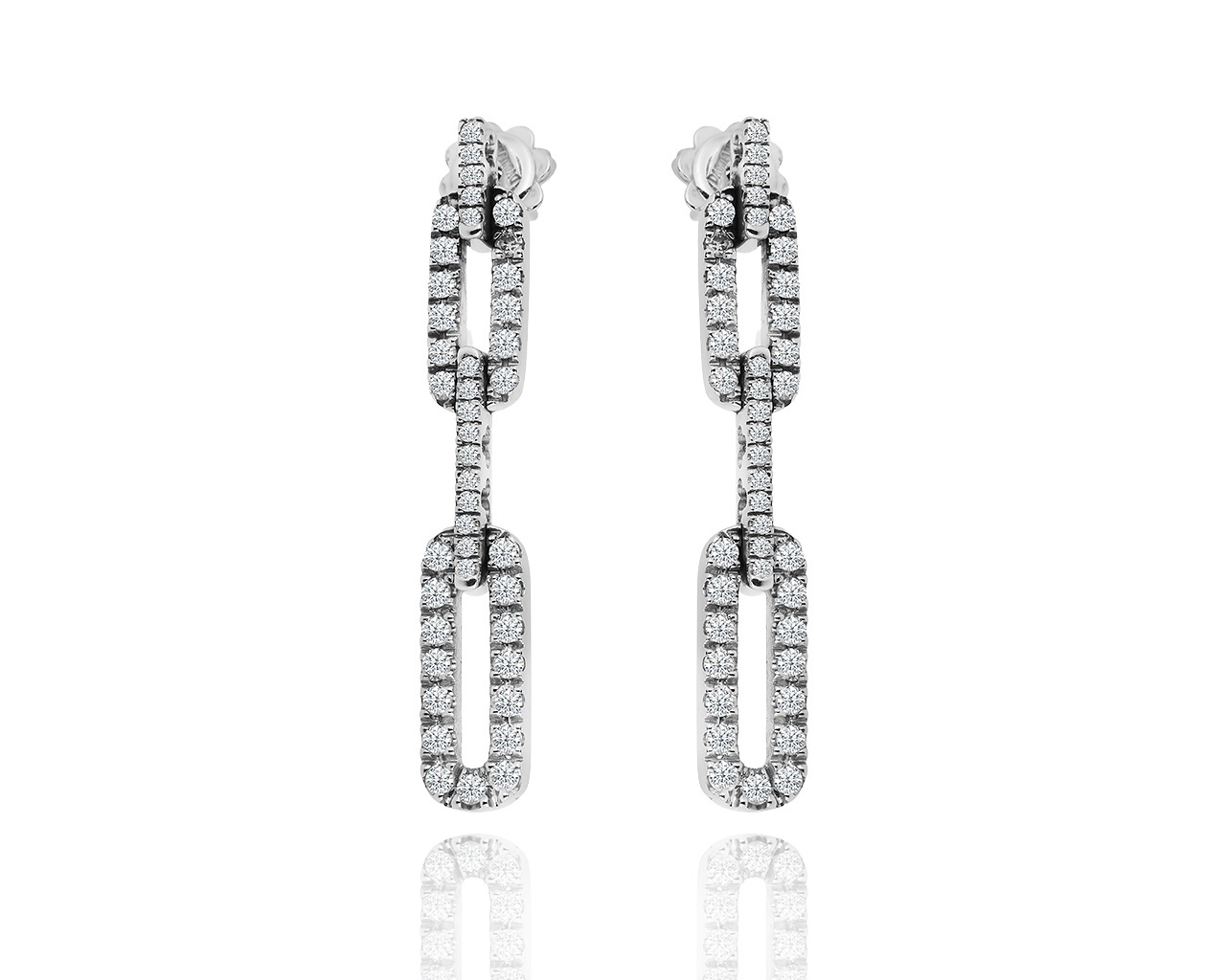 Красивые золотые серьги с бриллиантами 1.26ct Damiani 200219/7