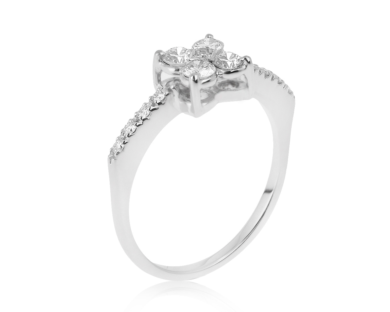 Престижное золотое кольцо с бриллиантами 0.43ct 220421/5