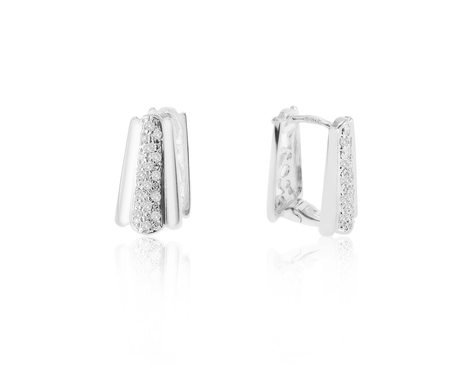 Золотые серьги с бриллиантами 0.22ct 130723/5