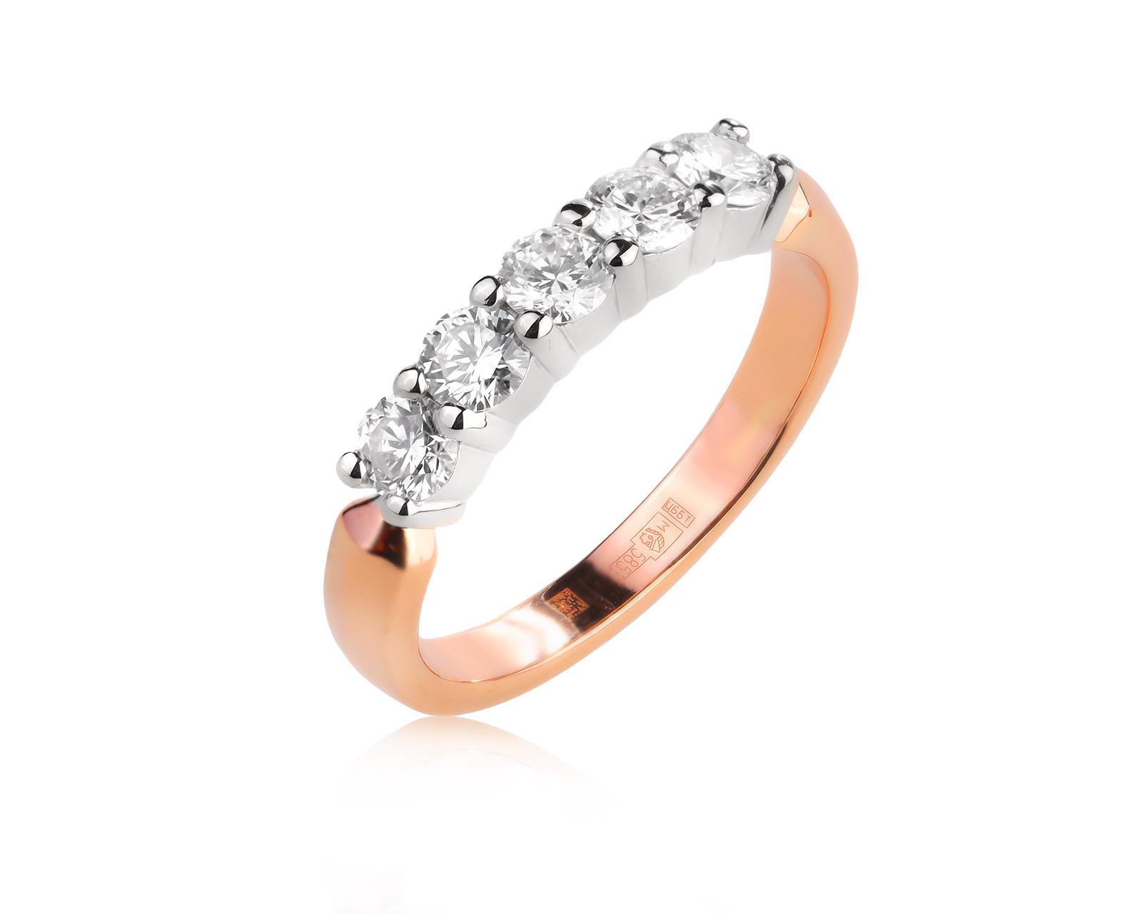Золотое кольцо с бриллиантами 0.65ct 090226/4