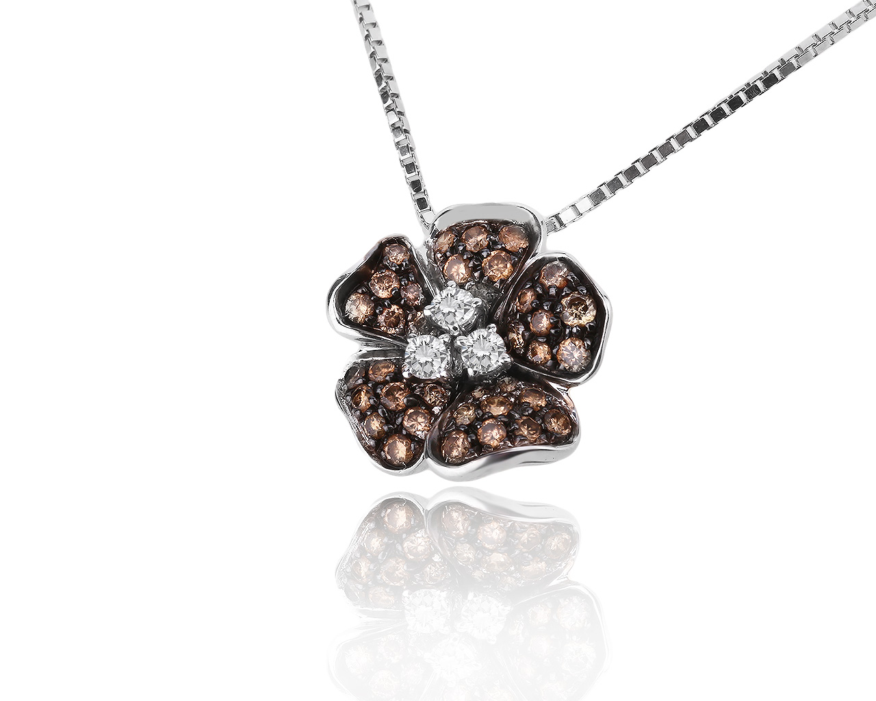 Оригинальный золотой кулон с бриллиантами 0.63ct Leo Pizzo 120319/1