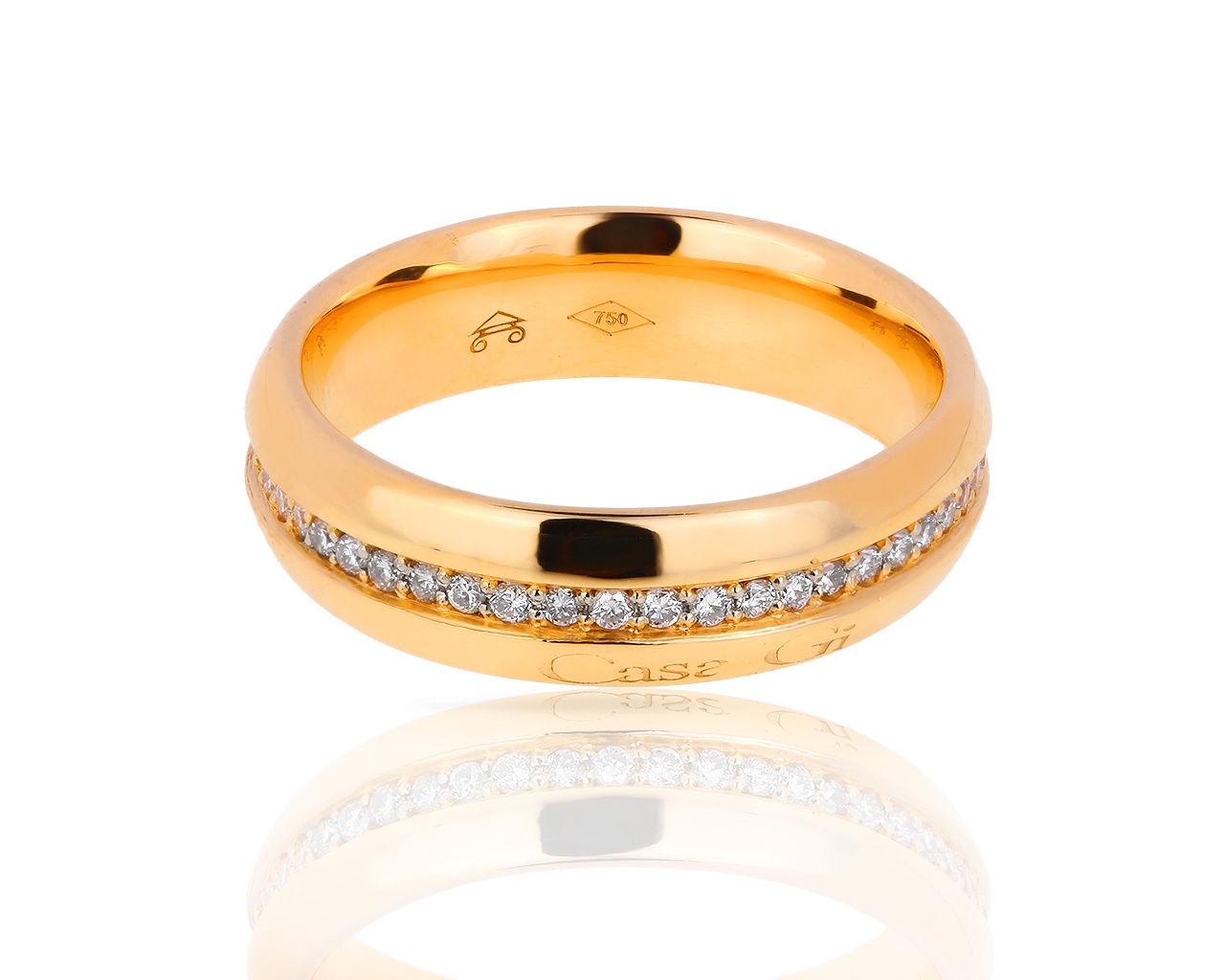 Золотое кольцо-дорожка с бриллиантами 0.35ct Casa Gi 130318/10
