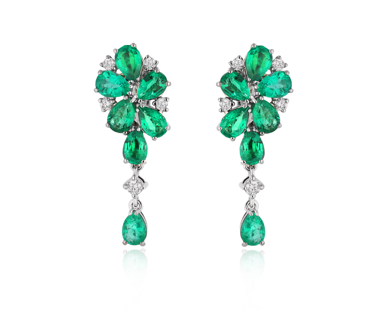 Оригинальные золотые серьги с изумрудами 4.81ct Constantin Artmayer 050326/КМ328