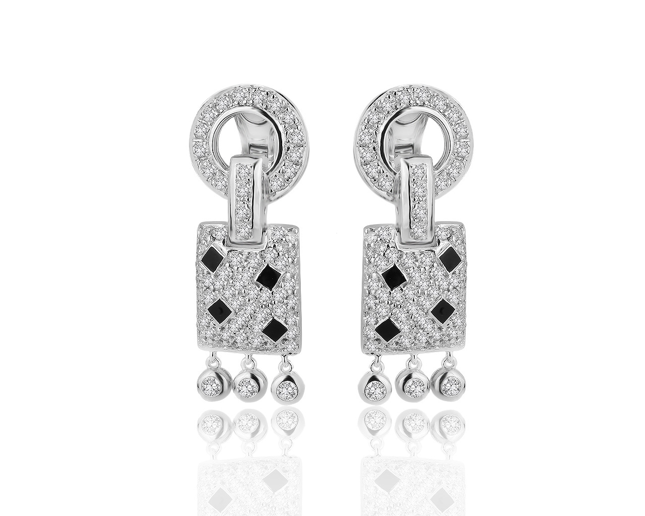 Завораживающие золотые серьги с бриллиантами 3.60ct 111219/8