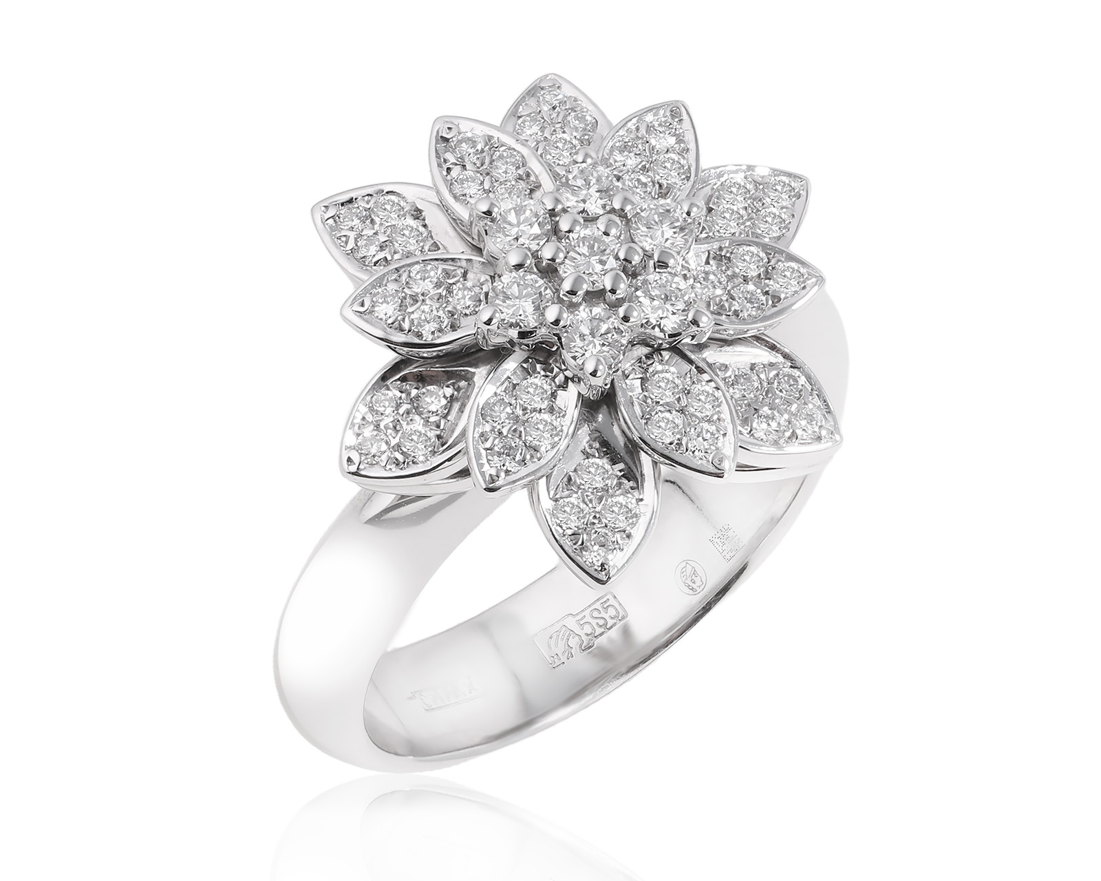 Золотое кольцо с бриллиантами 0.41ct