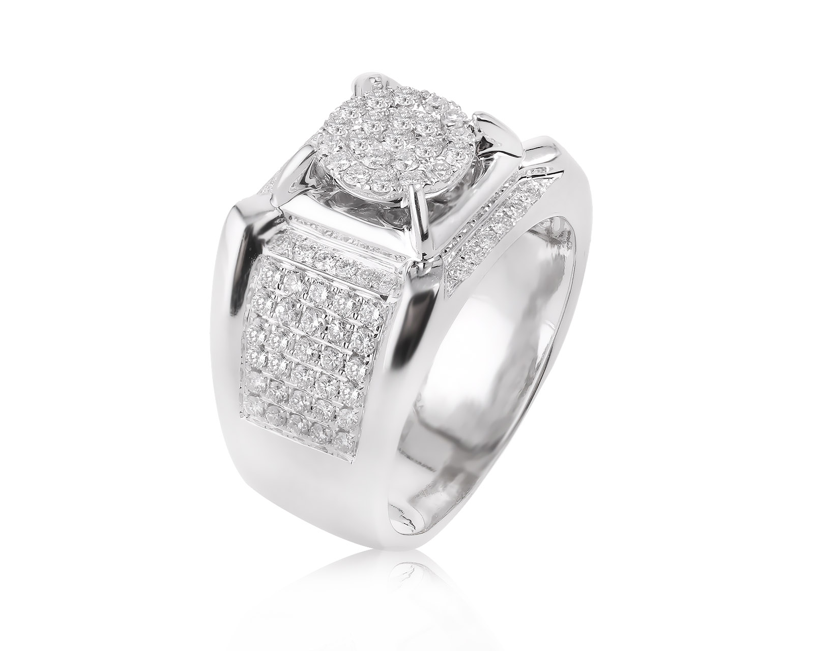 Золотое кольцо с бриллиантами 1.10ct 081023/4