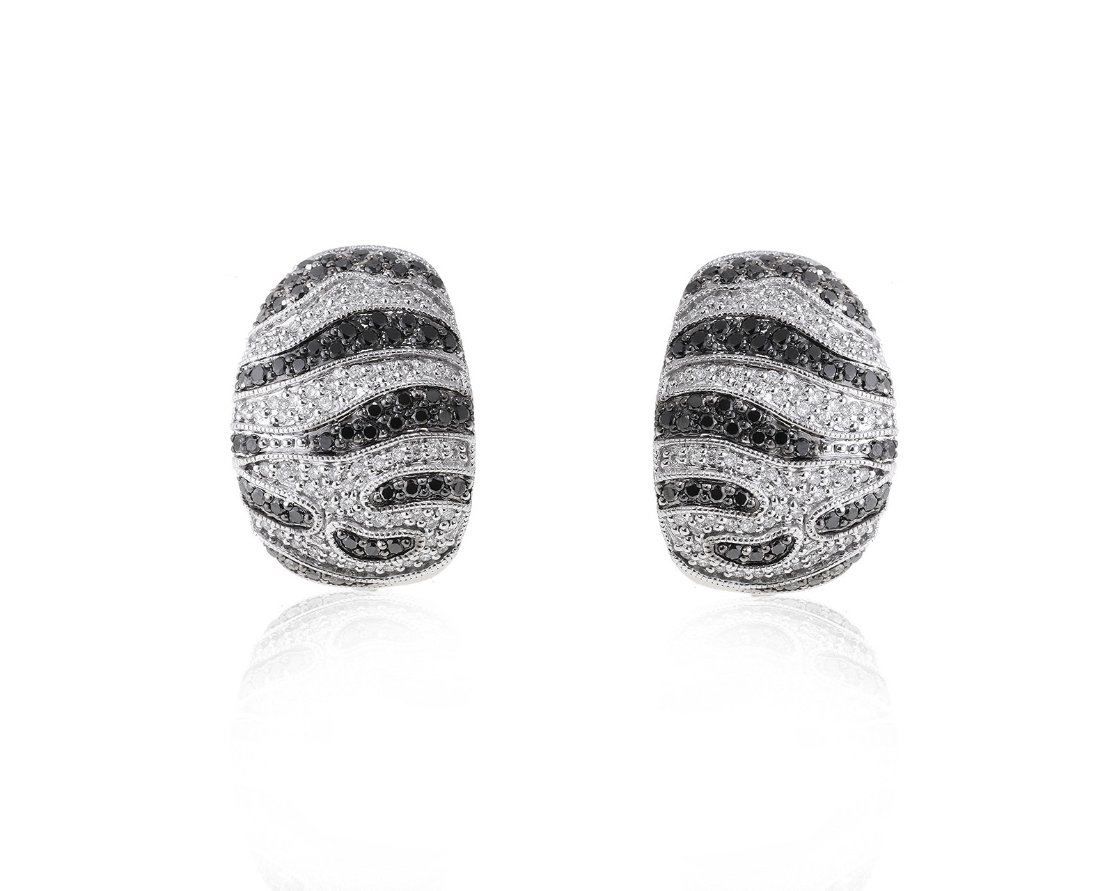 Золотые серьги с бриллиантами 1.32ct