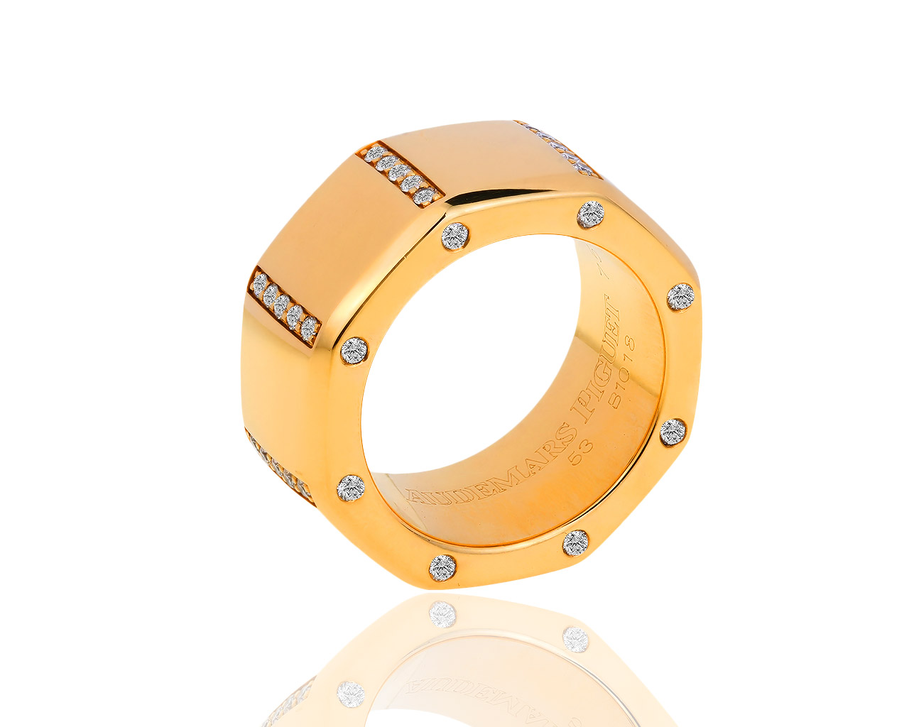Оригинальное золотое кольцо с бриллиантами 0.70ct Audemars Piguet