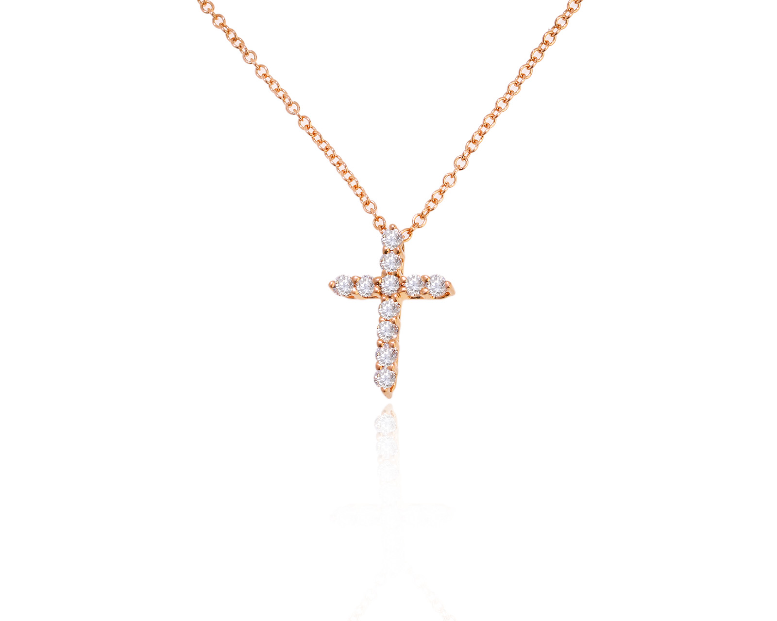 Оригинальное золотое колье Tiffany&Co Cross Mini 200624/9