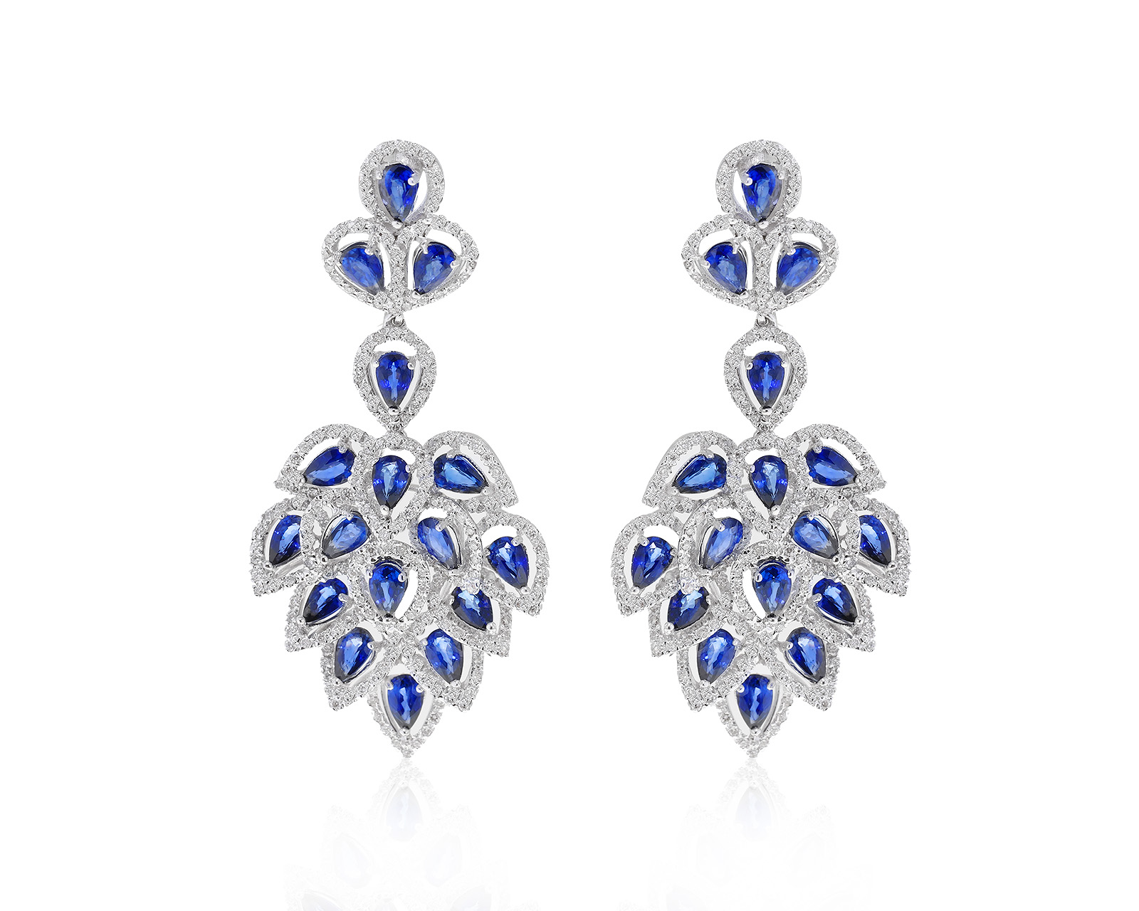 Золотые серьги с сапфирами 9.18ct 240523/9