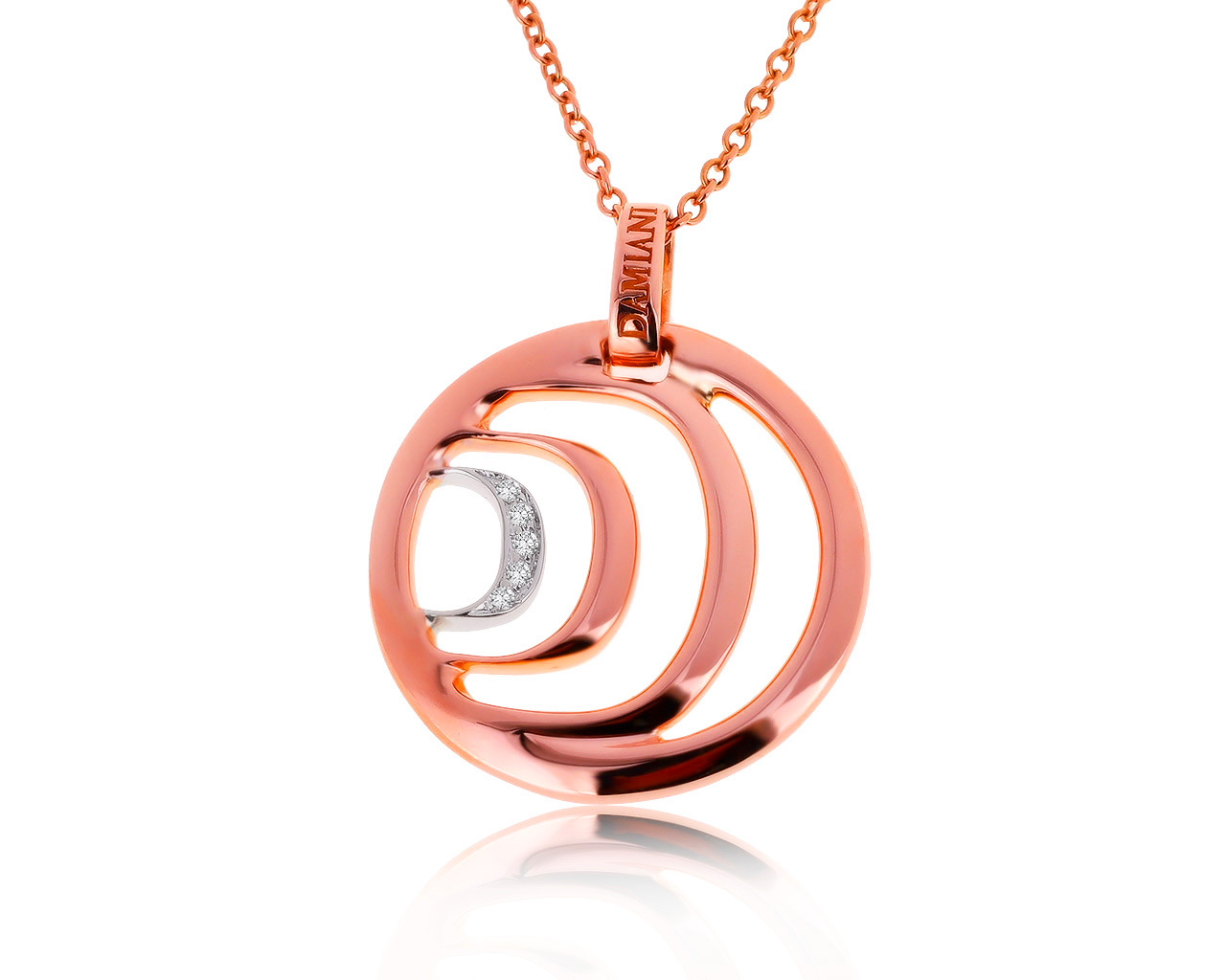 Оригинальный золотой кулон с бриллиантами 0.02ct Damiani 130220/14