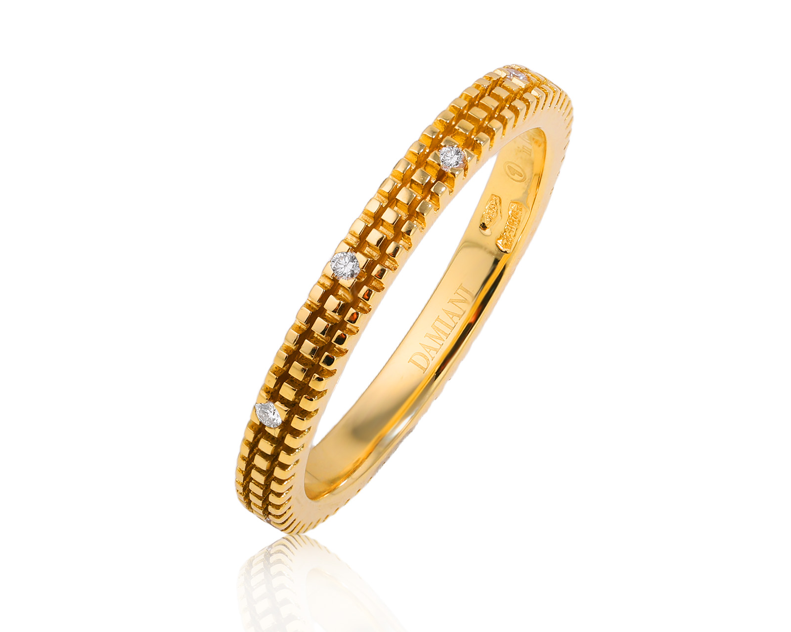 Оригинальное золотое кольцо Damiani Metropalitan 260825/11