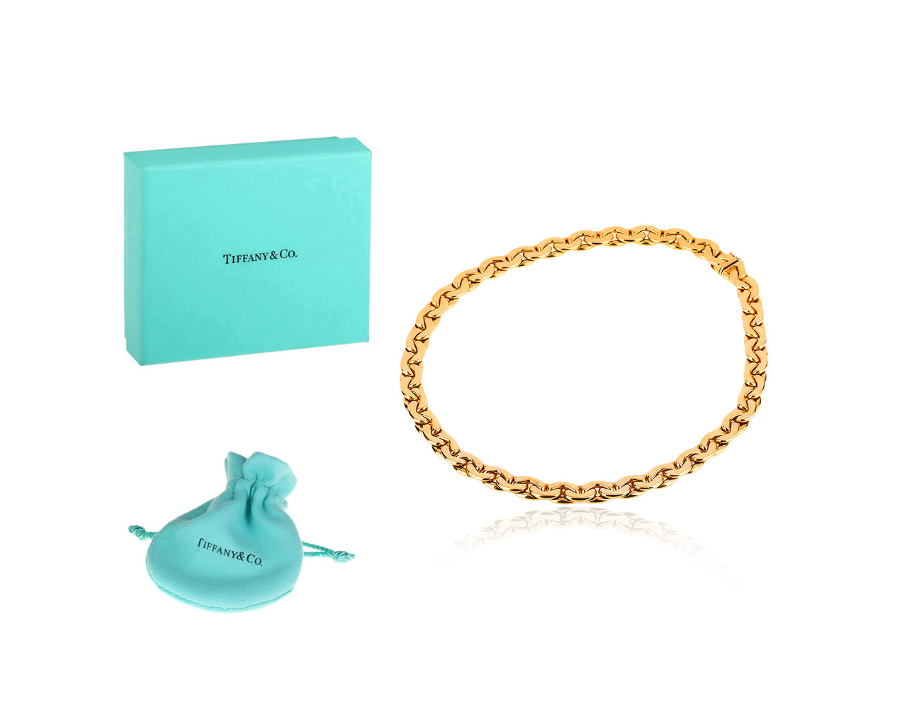 Оригинальное золотое колье Tiffany&Co
