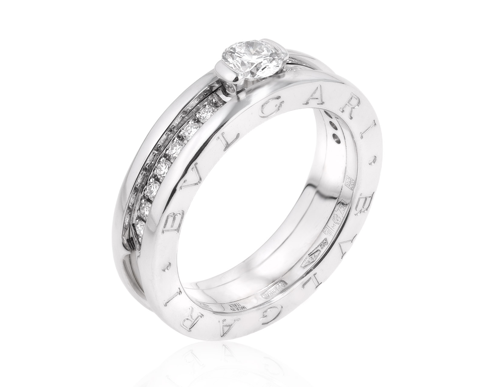 Оригинальное золотое кольцо с бриллиантами 0.44ct Bvlgari B.Zero1 260625/1