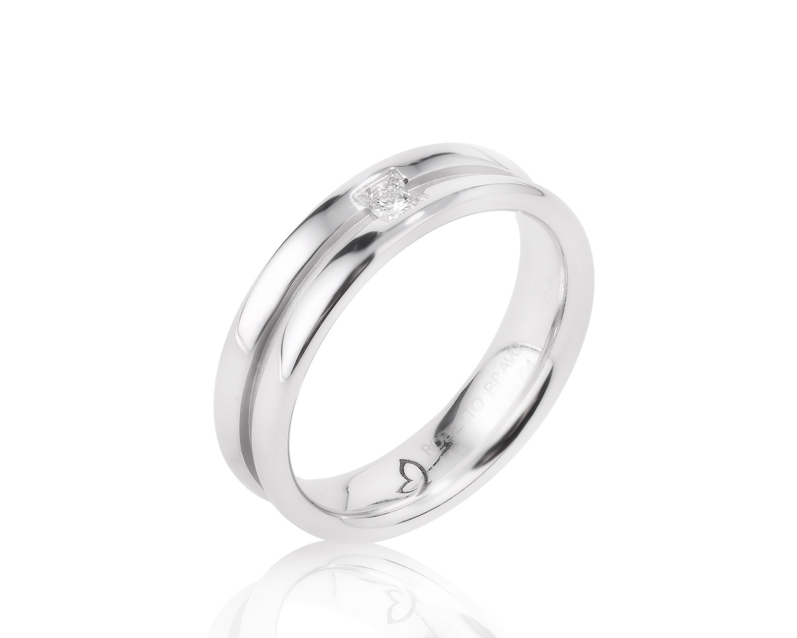 Оригинальное золотое кольцо с бриллиантом 0.03ct Roberto Bravo 290923/5