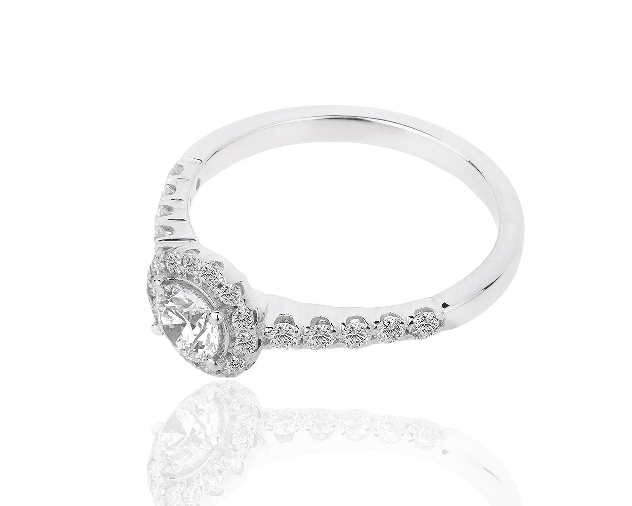 Прелестное золотое кольцо с бриллиантами 0.65ct