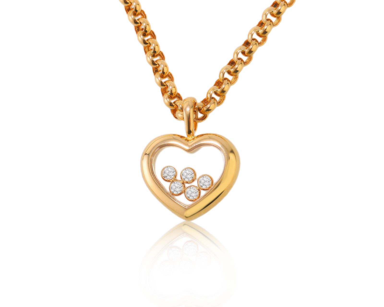 Оригинальный золотой кулон Chopard Happy Diamonds 091123/1 Оригинальный золотой кулон Chopard Happy Diamonds 091123/1