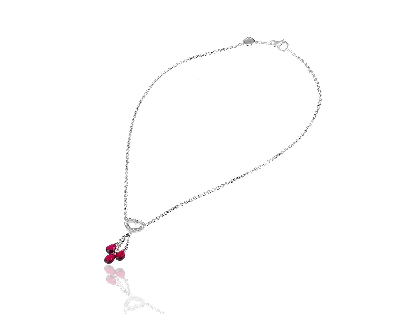 Оригинальное золотое колье с турмалинами и бриллиантами 0.23ct Chopard Heart