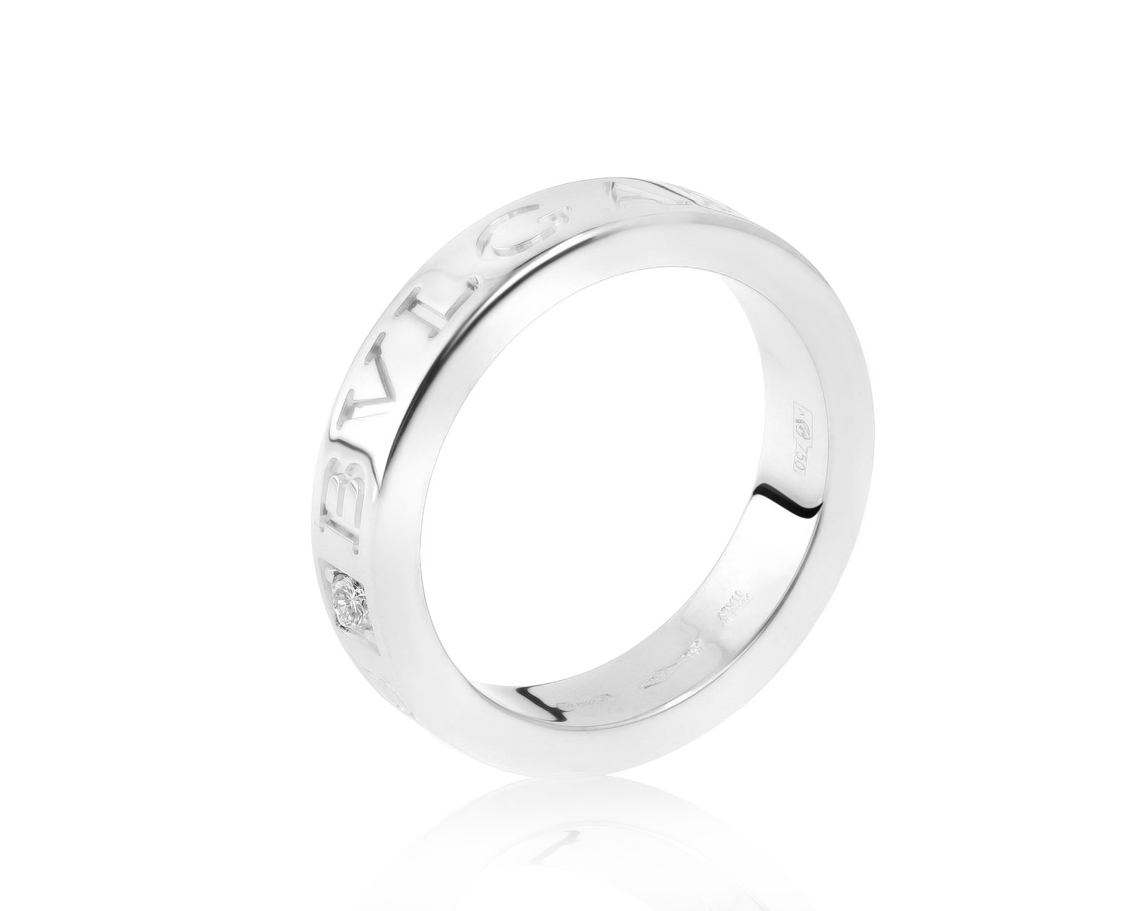 Оригинальное золотое кольцо с бриллиантом 0.04ct Bvlgari 200921/4