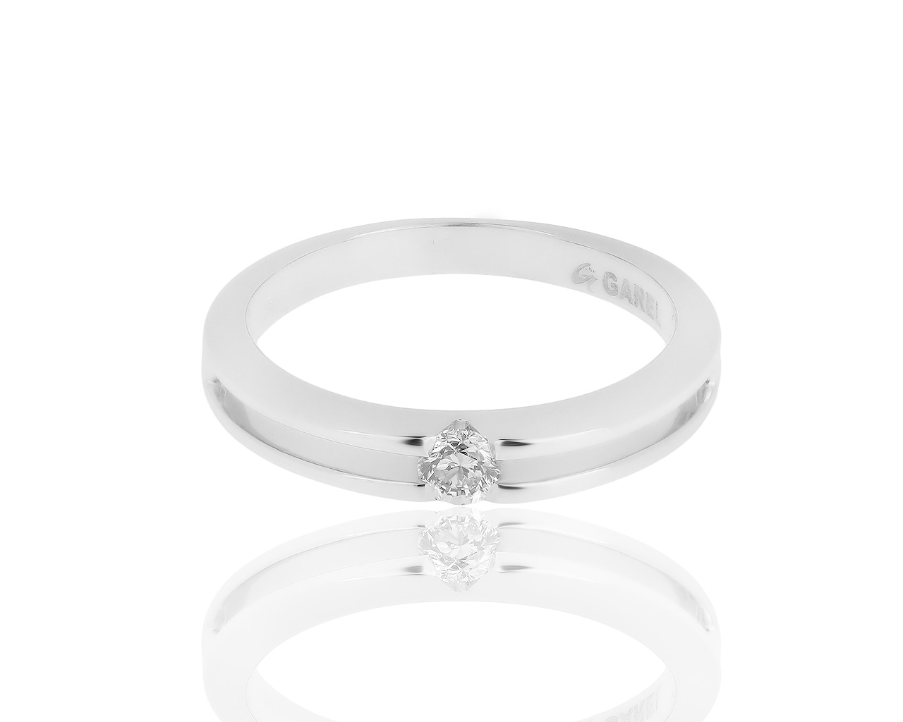 Оригинальное золотое кольцо с бриллиантами 0.15ct Garel 070819/2