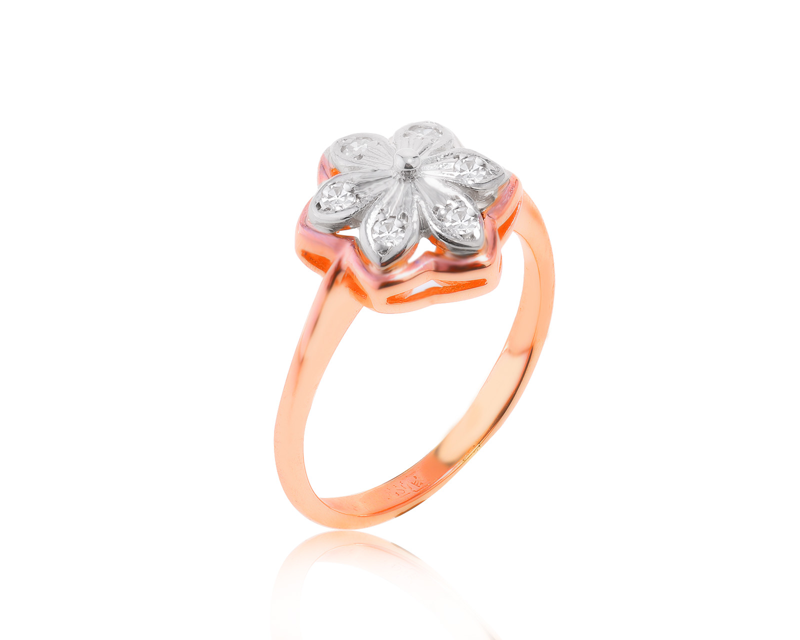 Золотое кольцо с бриллиантами 0.15ct 290823/3