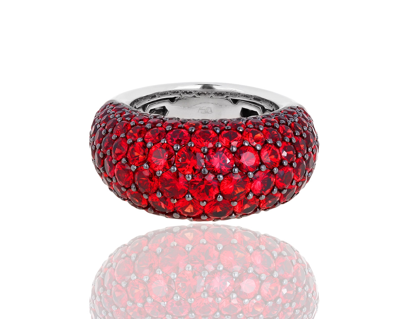 Яркое золотое кольцо с красными сапфирами 8.56ct 190918/7