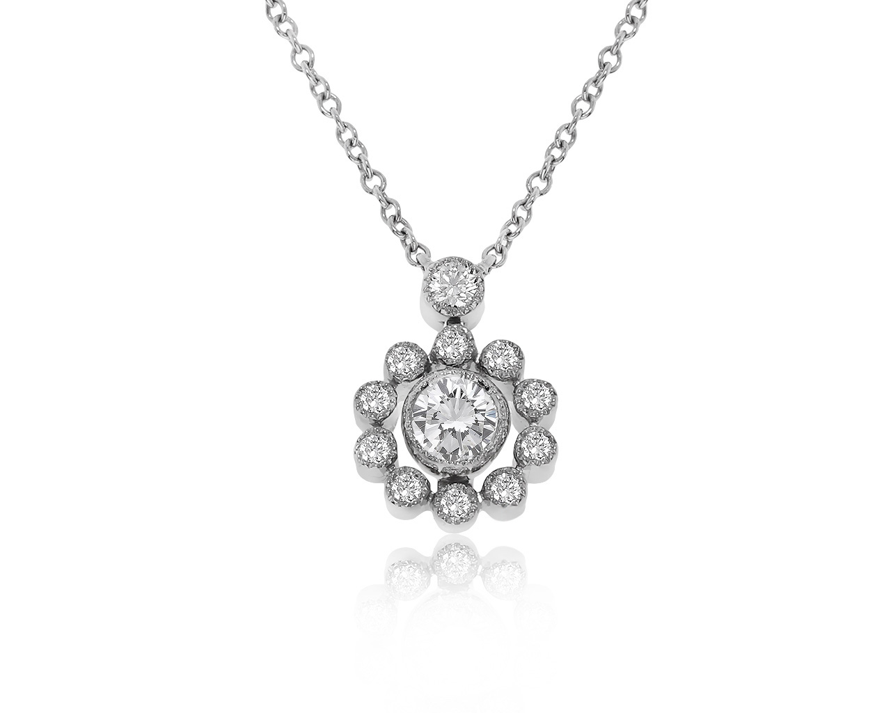 Оригинальный платиновый кулон с бриллиантами 0.37ct Tiffany&Co