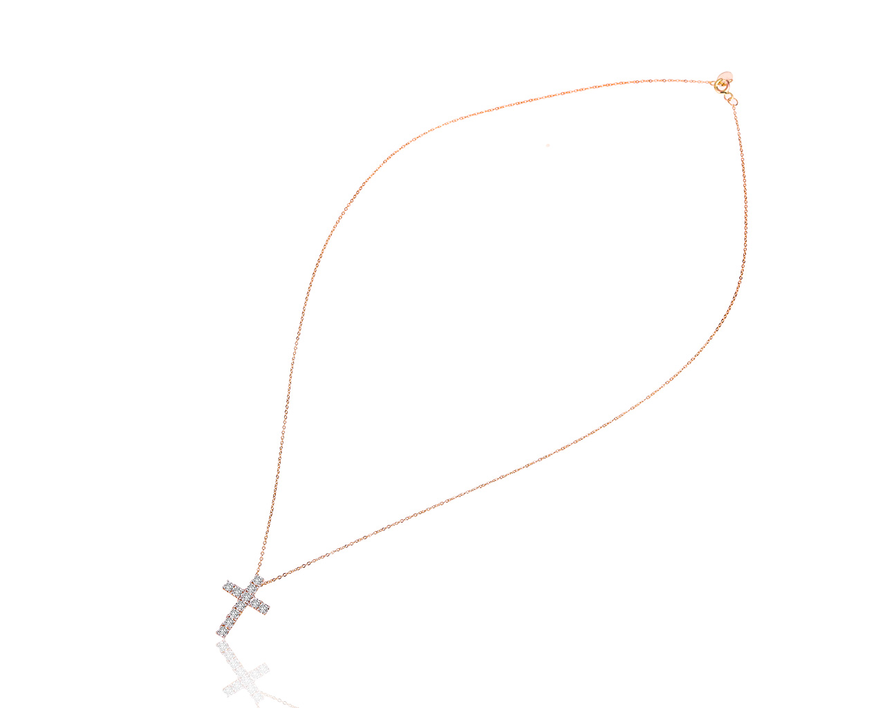 Достойный золотой кулон с бриллиантами 0.80ct