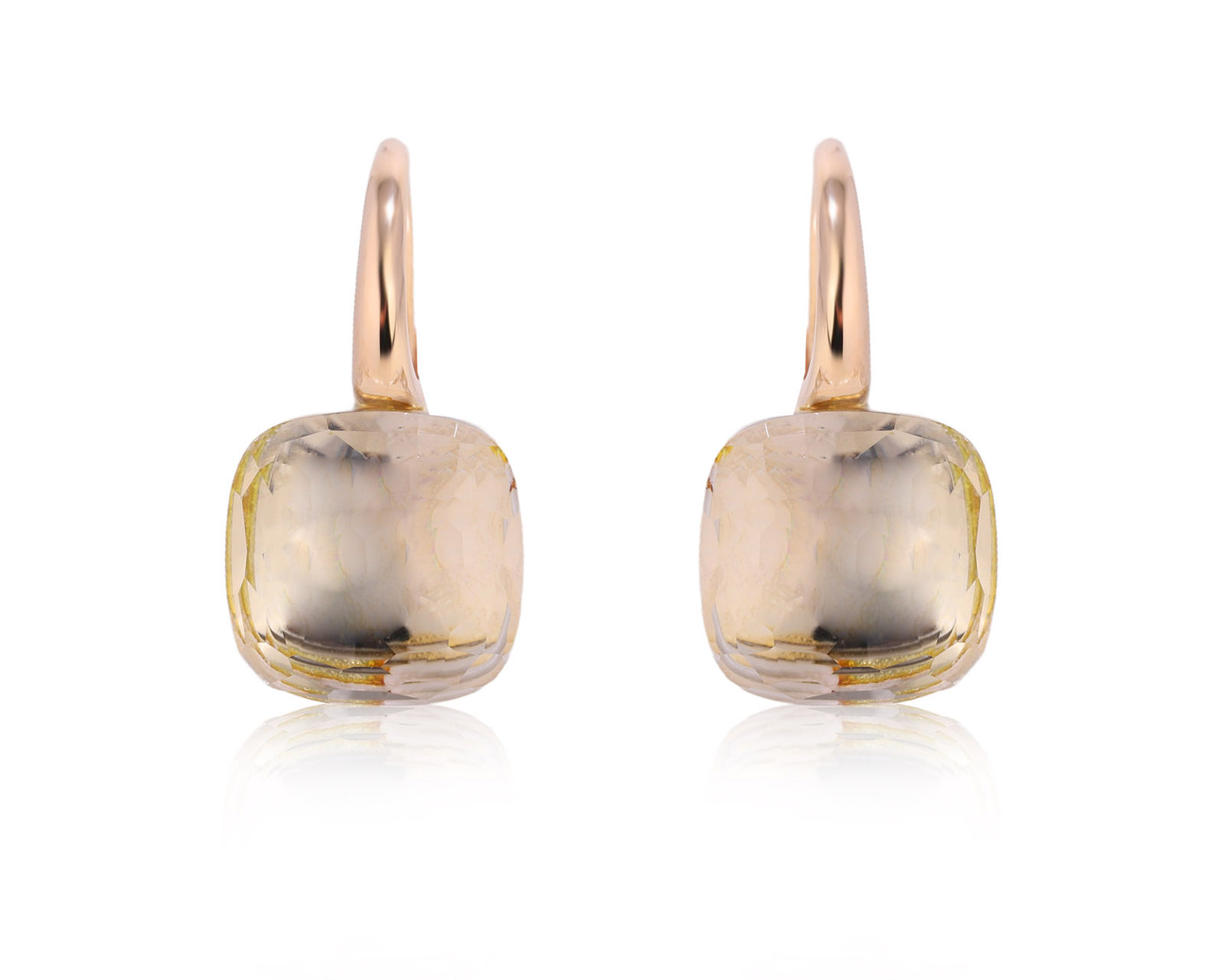 Оригинальные золотые серьги с топазами 18.00ct Pomellato Nudo Classic 011025/3