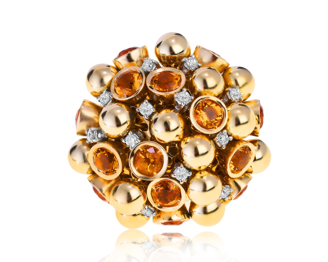 Оригинальное золотое кольцо с цитринами 2.08ct Alfieri & St.John