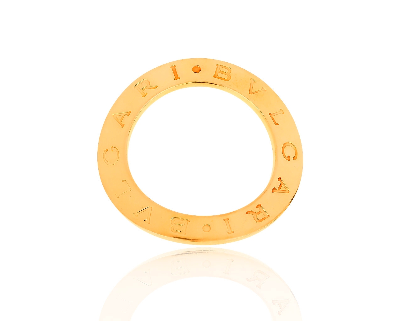 Оригинальная золотая подвеска на шнурке Bvlgari 271218/11